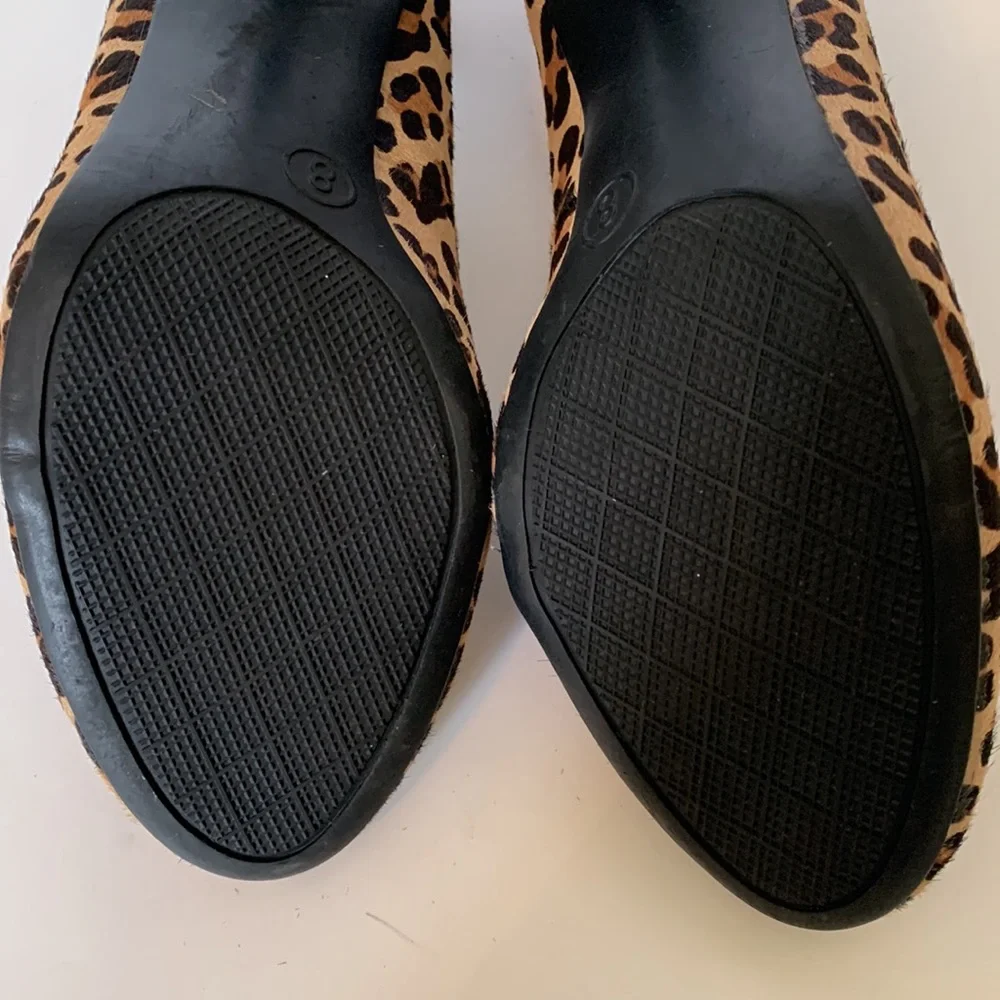 MERONA Leopard Skin Leather Pumps Size 8.